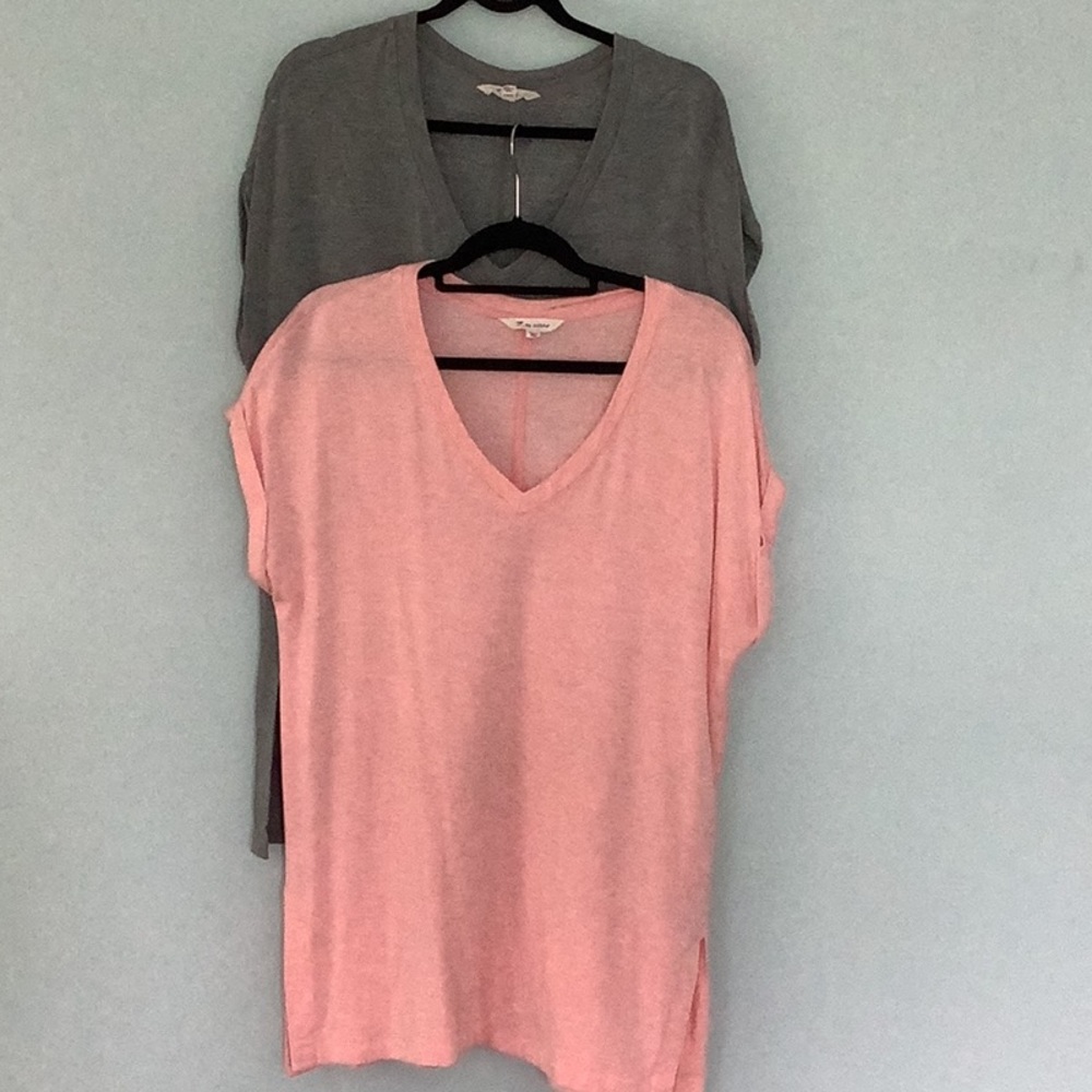2-pack Z by Zobha cozy tunic tops - Grey and Peach.  Size XL.